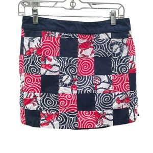 Vineyard Vines Womens S 4 Lobster Nautical Patchwork Skort